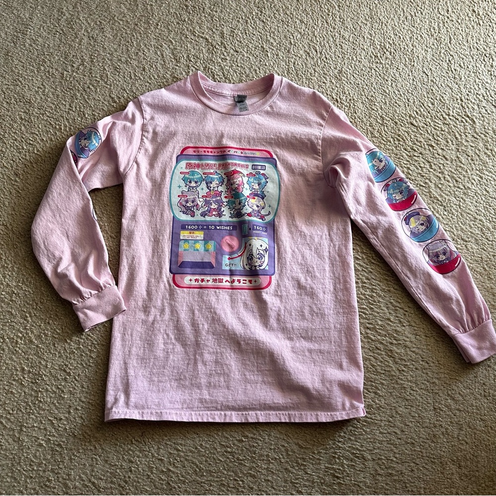 Genshin impact gachapon long sleeve gacha shirt